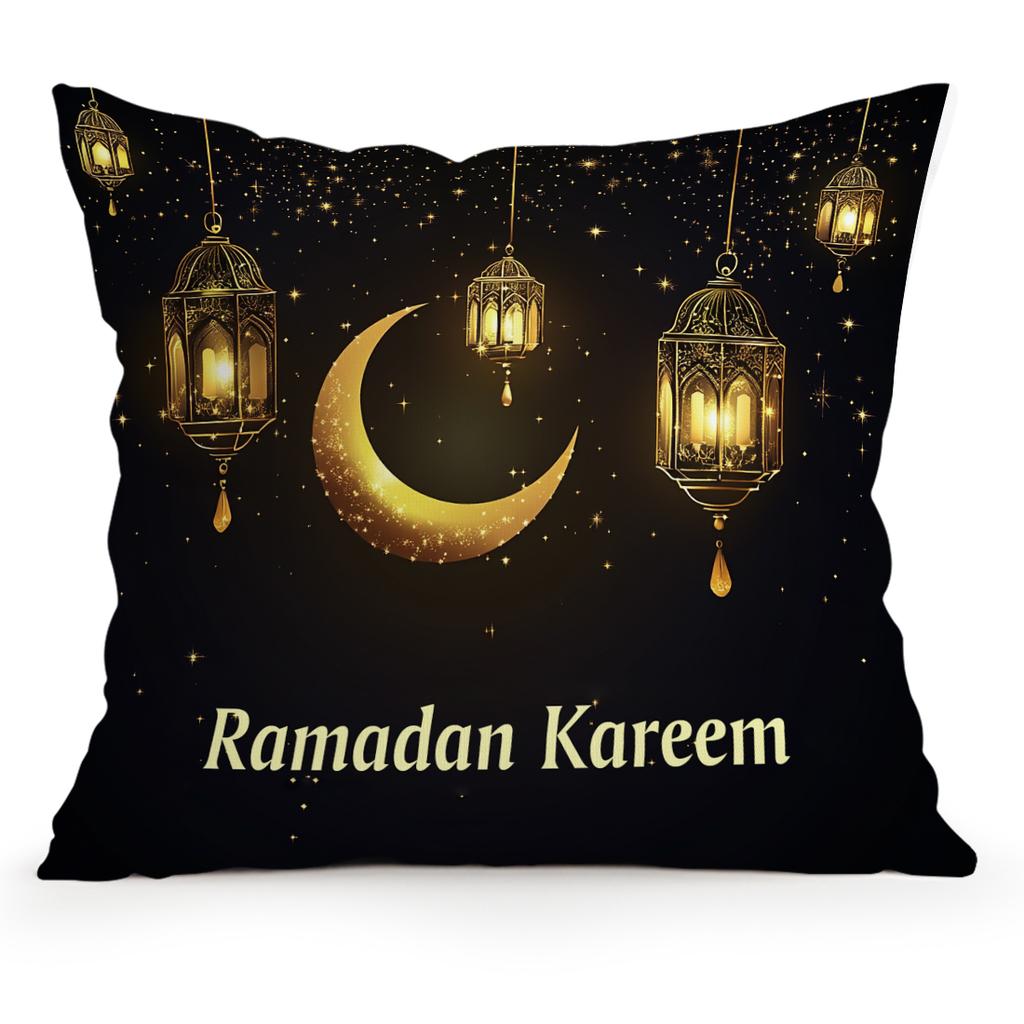 Moon Lantern Ramadan Pillowcase Printed Polyester 40/45/50cm Throw Pillowcover Decorative Sofa Cushion Pillowslip Home Decor
