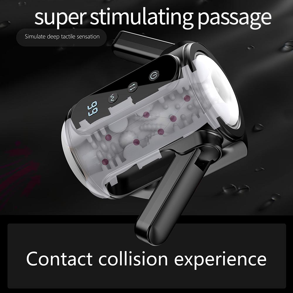 Automatic Male Masturbator for Men, Telescopic Vibration with Real Vagina Pocket Pussy, Penis Oral Toy for Adults 18+