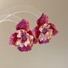Korean Style Exaggerated Ear Pendant Oil Drip Floral Ear Studs Colorful Flower Earrings  Daily