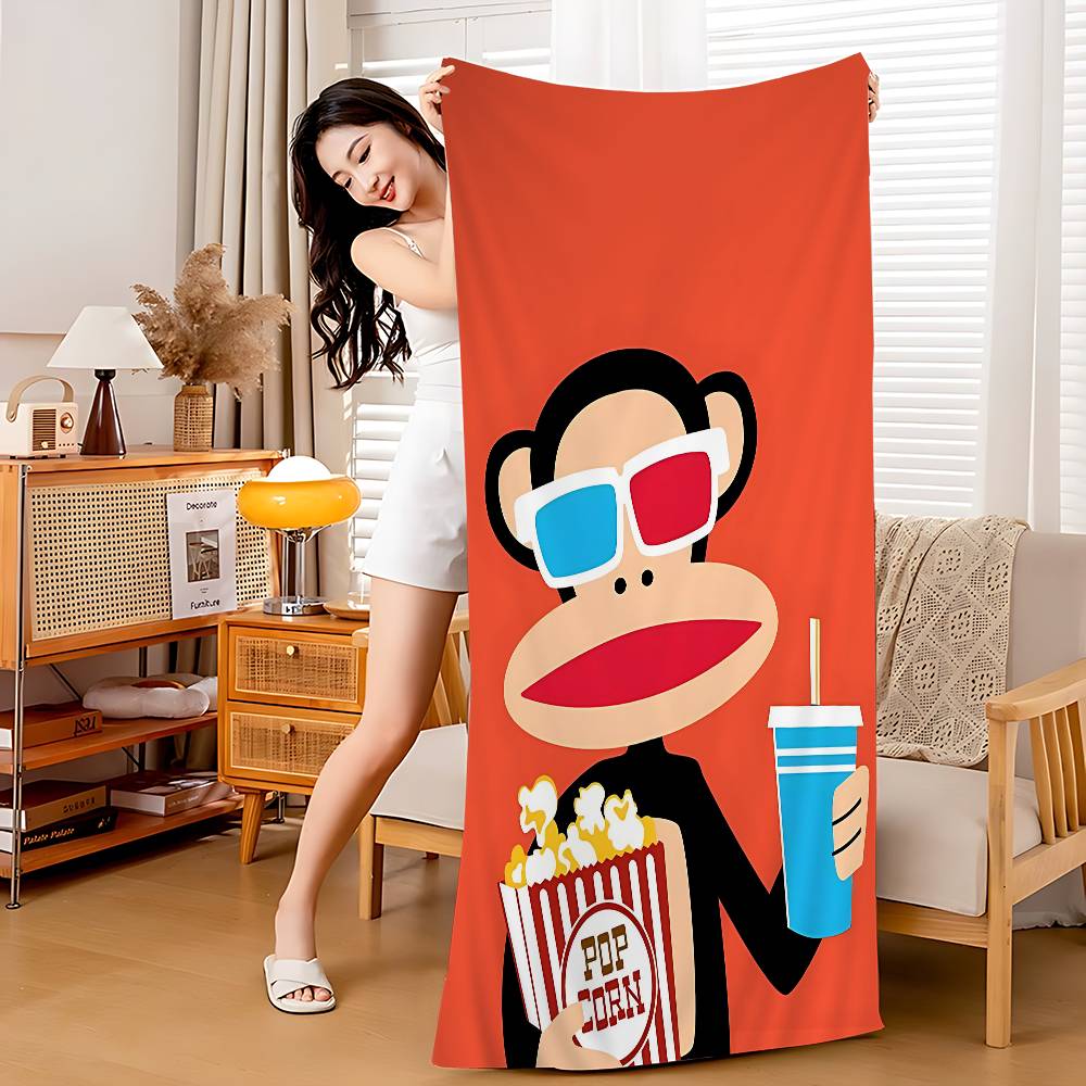 Logo P-Pauls F-Frank Beach Towel Colorful Bath Towels for Girl Microfiber Quick Dry Custom Sand Free Beach Yoga Spa Gym Pool