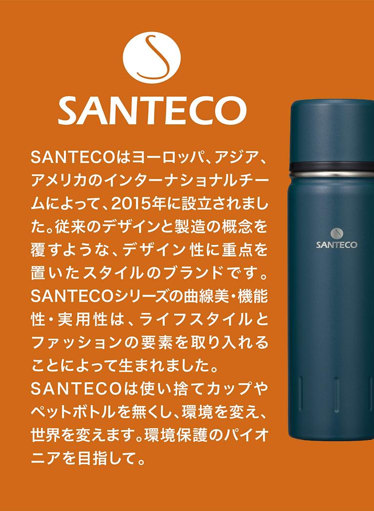 CB Japan Ultramarine Blue Water Bottle, 450ml, with Cup, Vacuum Insulated Stainless Steel Bottle, KOLIMA Bottle, SANTECO