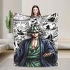Urahara Kisuke Blankets Coral Fleece Plush Bleaches Anime Lightweight Thin Throw Blanket for Bed Bedspread