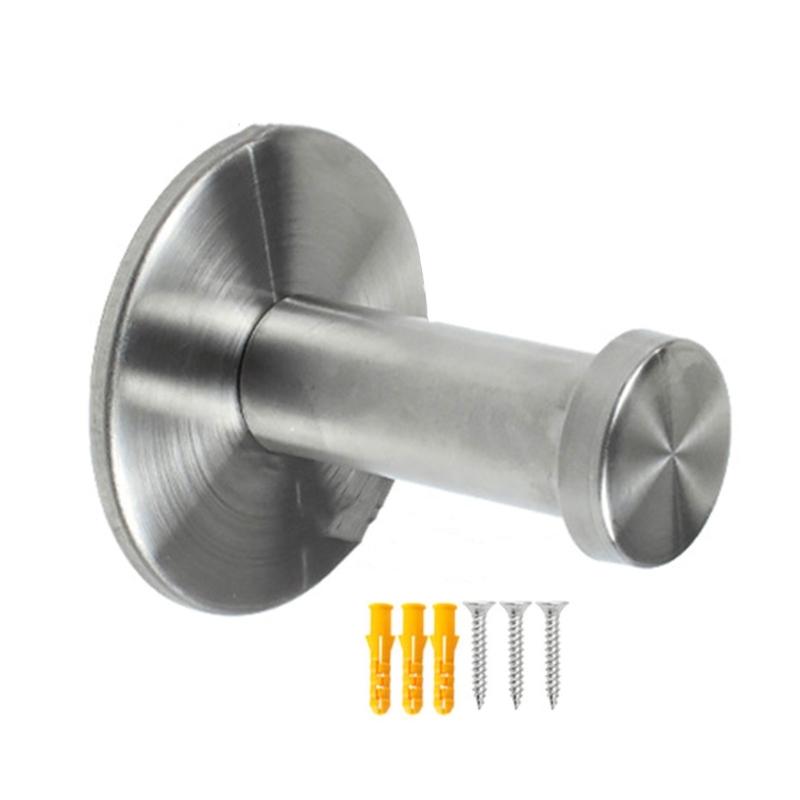 4Pcs Wall Mounted Coat Hook Stainless Steels Coat Hanger Heavy Duty Robes Hook Single Hook for Bag, Towel, Key, Hat