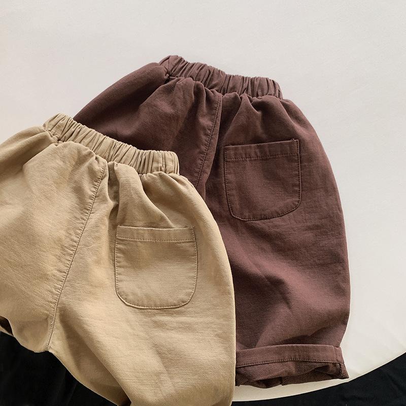 Korean Style Loose Casual Solid Long Pants Unisex Kids Baby Children Trousers