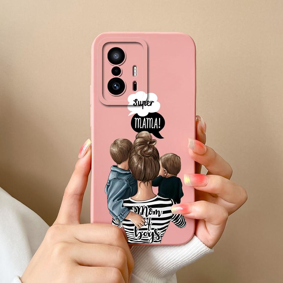 Case For Xiaomi 11T Pro Cover Fashion Design Sweet Girls Matte Liquid Silicone Screen Protector Shell For Xiaomi 11T 11 T Fundas
