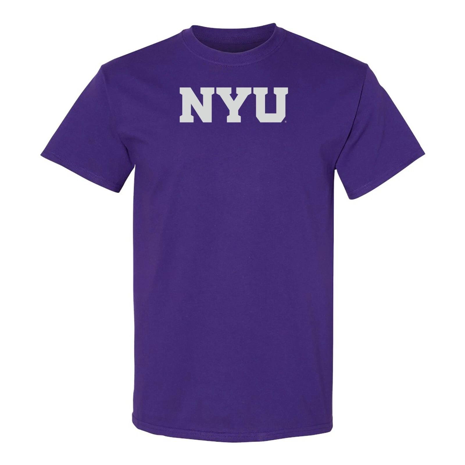 New York University Violets Basic Block T-Shirt - Purple 4XL