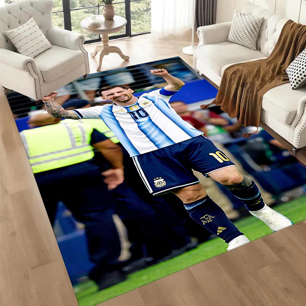 Tappeto Messi 572 Perfetto per Balcone Sala Giochi Decorare stanza Soggiorni Tappeto Antiscivolo Anime Ufficio Decor