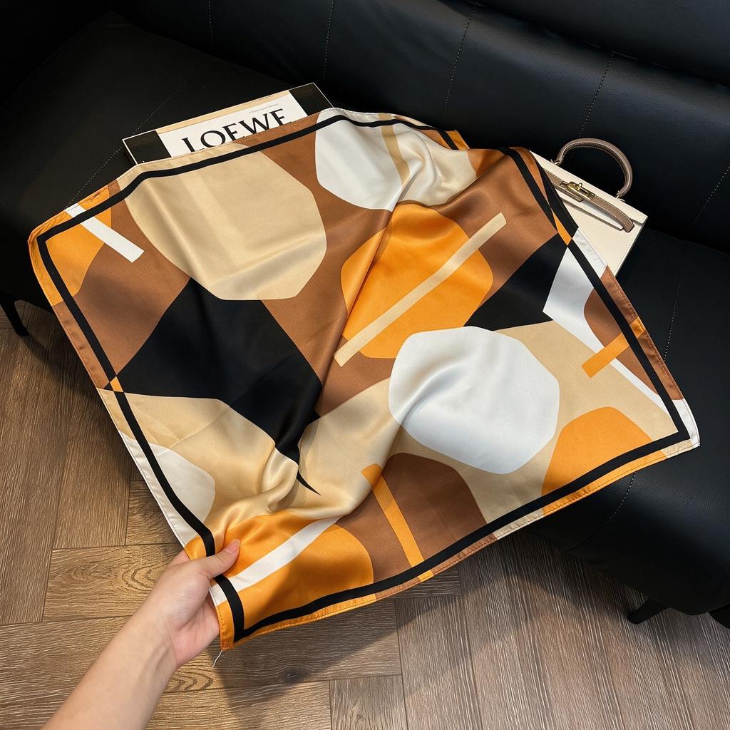 Hong Kong style burgundy printing waist silk scarf belt jeans waist accessories new square scarf fart curtain waist seal
