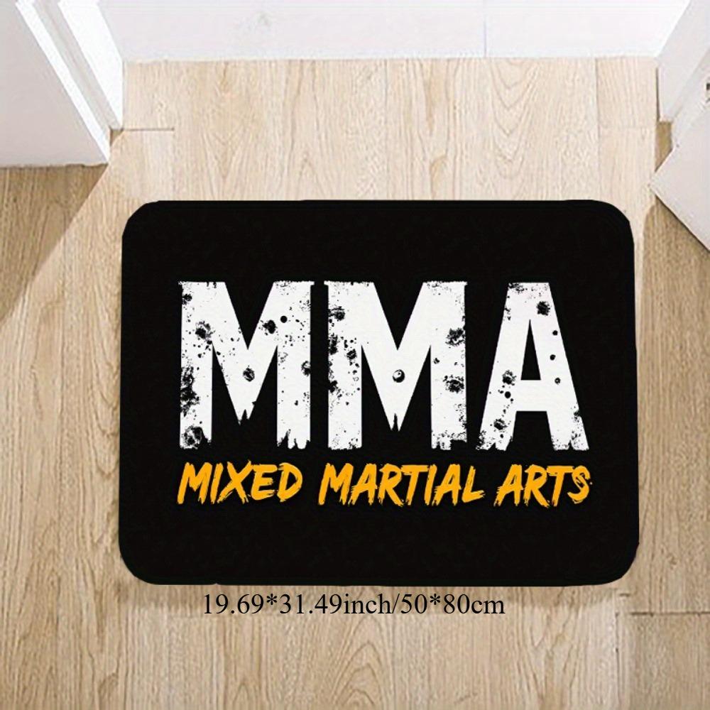 MMA-Thema Dicke Bodenmatte, Kräftiges Sportdesign Rutschfester Teppich, Langlebige Dekorative Matte für Fitnessstudio und Zuhause
