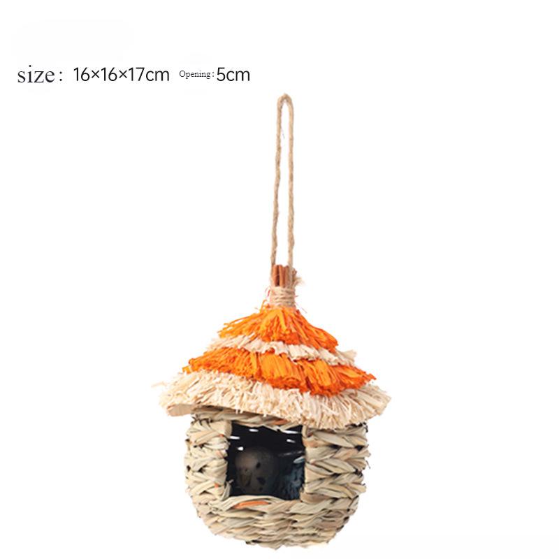 

Сплетенное вручную гнездо, домик для попугаев, канарейка, цыпленок рутина, вылупление, домик для птиц, вешалка для улицы, домик для синиц Style A