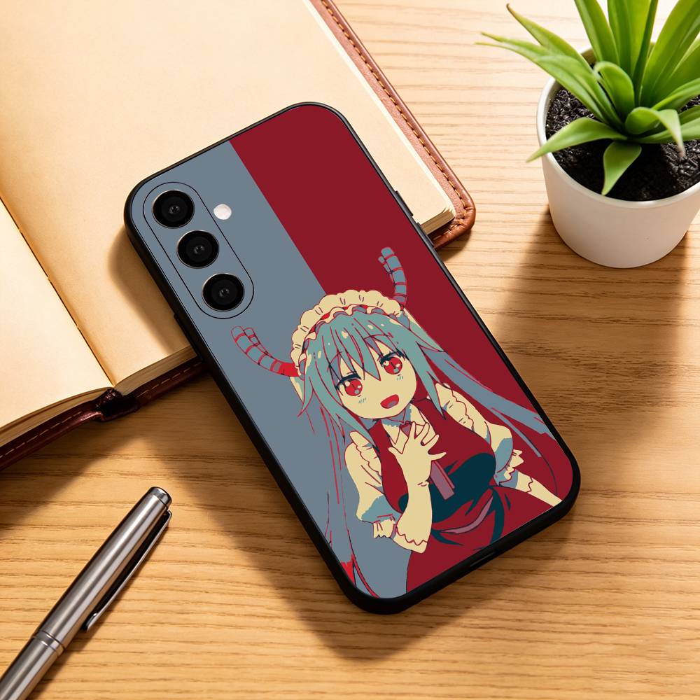 

D-Dragon Maid Tohru Ilulu Phone Case Black Silicone Soft For Samsung Galaxy A73,A72,A71,A70,A53,A52,A51 Samsung a52