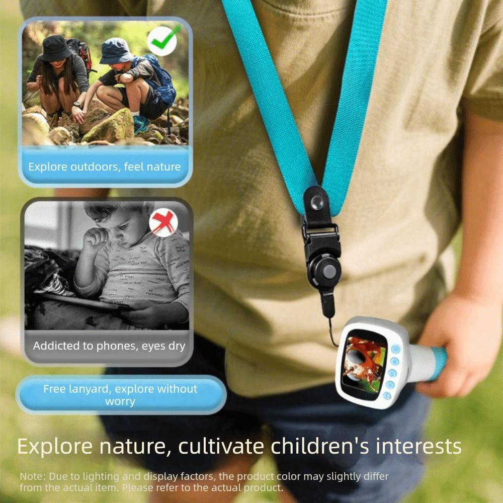 1000X Magnification Handheld Microscope 2Inch Screen Builtin Camera Screen Microscope Eye Protections High-definition