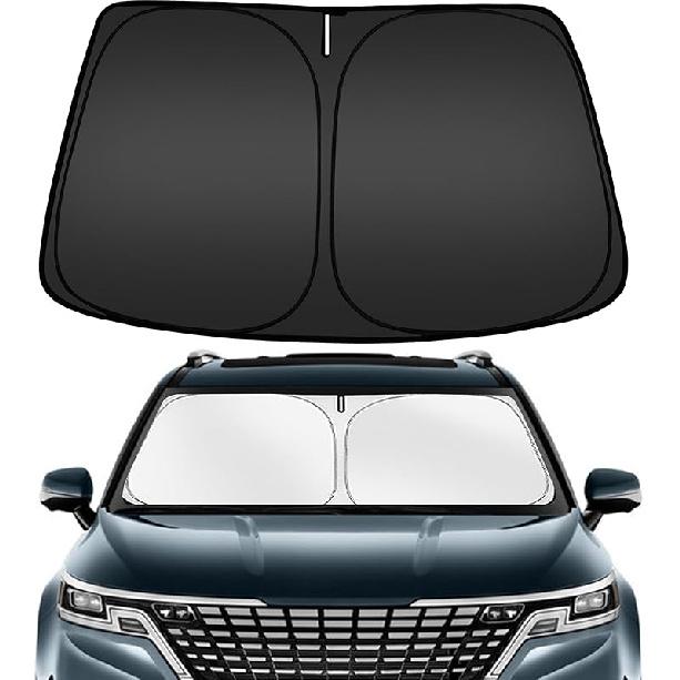 ARISMOTOR Windshield Sun Shade For Kia Carnival -2025 2026,  Fit Foldable Front Window Sunshade Sun Visor Protector, Block UV Rays Keep Your Car