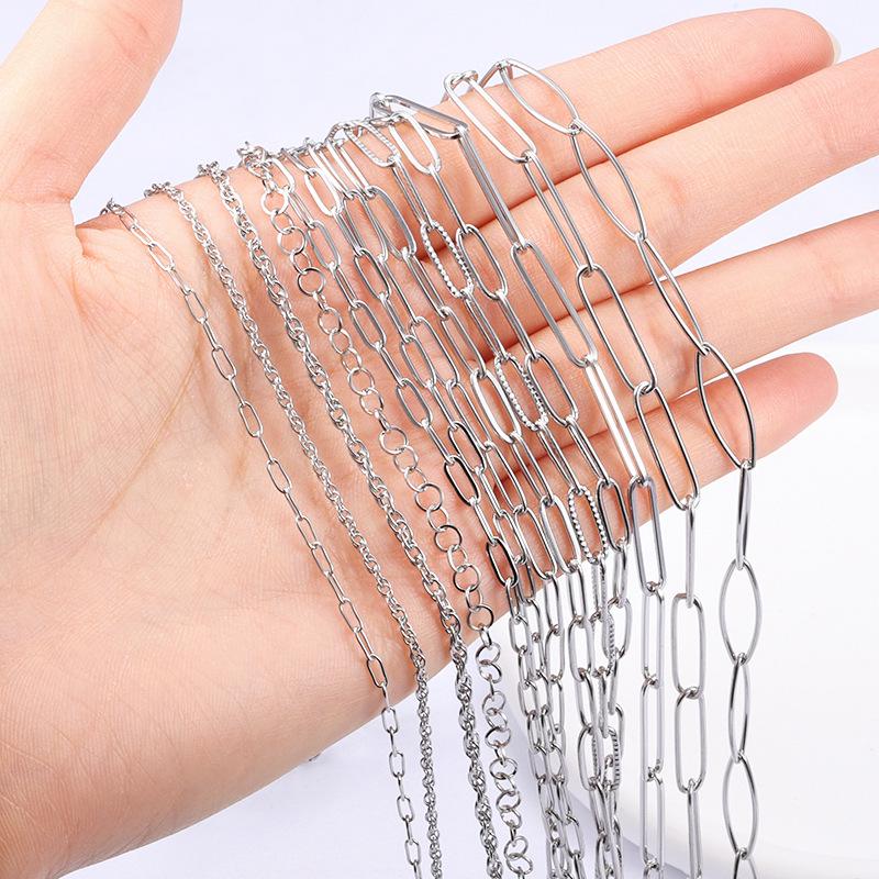 Stainless Steel Oval Link Chain for DIY Jewelry Making: Necklaces & Bracelets