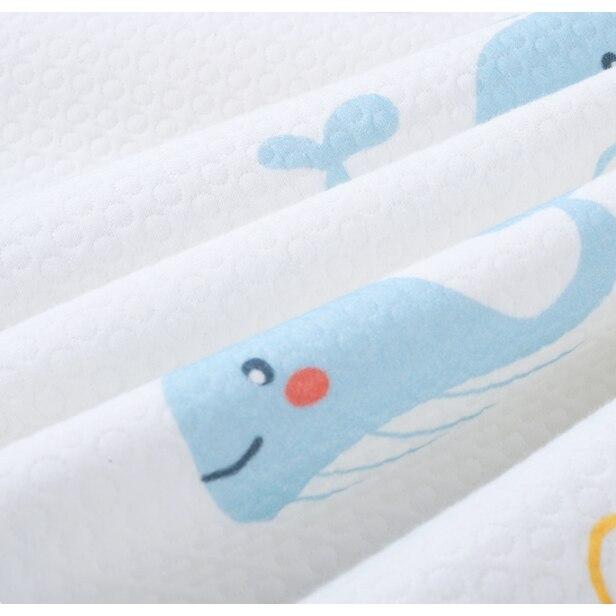 Baby Waterproof Changing Pad 70x120cm, Washable & Absorbent, Marine Animals Design, Baby Diaper Changing Mat