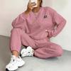 2026 Autumn/Winter Women's Jacquard Long-Sleeve Sweatshirt and Pants Set