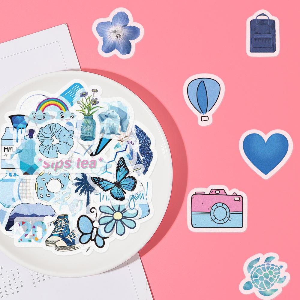 About 10g Product Bag Stickers Cartoon Elements 40 Pieces of Hand Account Kawaii Material DIY Decoration and Paper Stickers