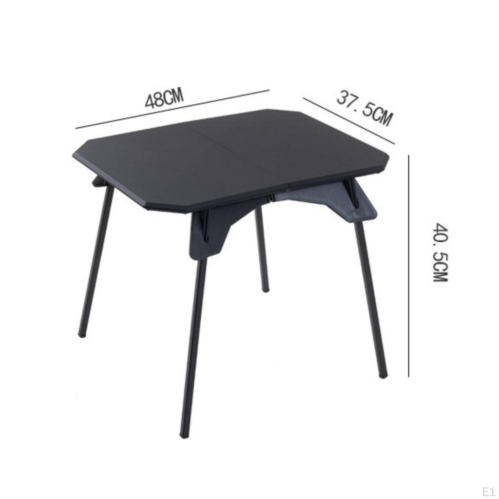 Folding Picnic Table Lightweight Height Adjustable Camp Foldable Outdoor Furniture for