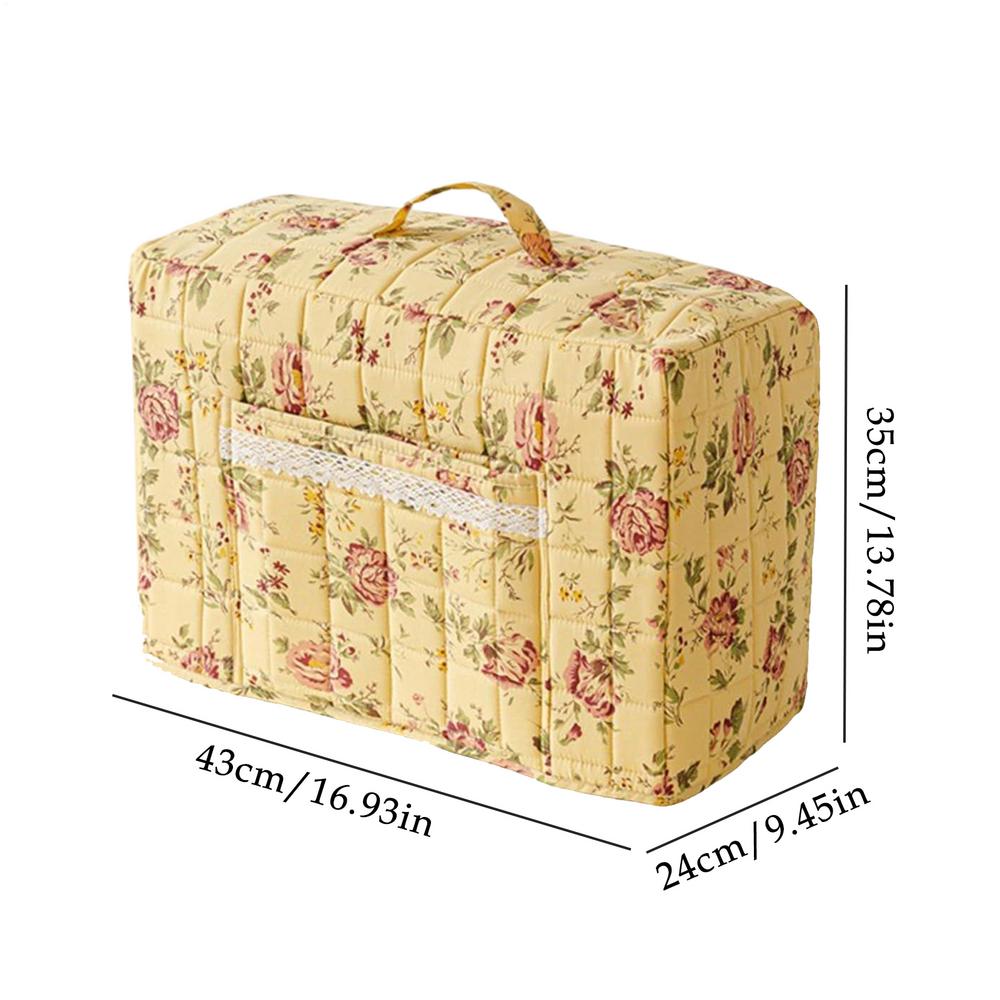 Nähmaschinenabdeckungen Blumenmuster Staubbeutel mit Griff und Tasche Schutzhülle für Nähmaschinen für Reisen Waschküche Heimwerken