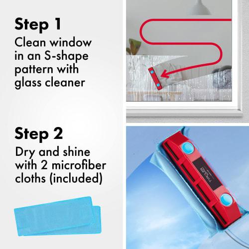 Tyroler The Glider D-2 Magnetic Window Cleaner | Window Cleaning | Window Cleaning Tools for 8-18mm Thick Windows | Double-Sided Glass Cleaner | Magne