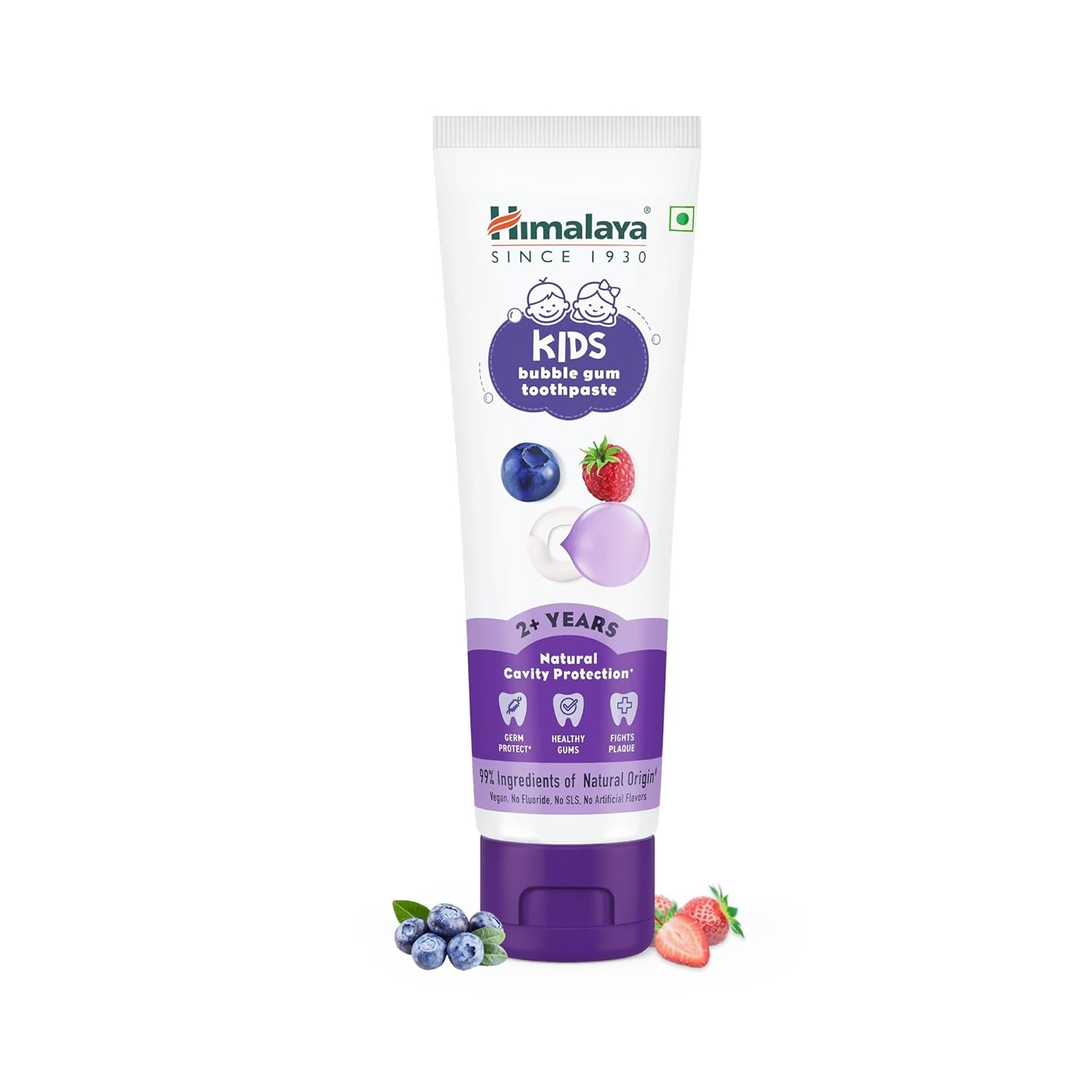 

Himalaya Kids Multi Action Bubble Gum Toothpaste 80G Pack For Ages 2-12, Fruity Flavours, Cavity Protection