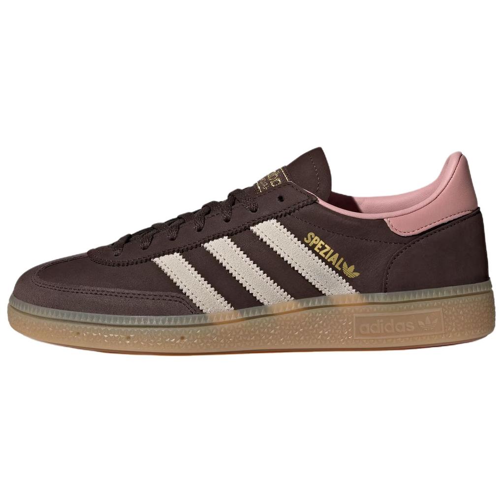 Adidas Originals HANDBALL SPEZIAL Tênis Femininos Marrons Escuros de Cano Baixo Estilo Exército Alemão JR0852