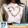 Short Sleeve Summer Fashion Women's Clothing Beautiful Watercolor Butterfly Printing White Ladies Casual Loose Personality TT-shirt