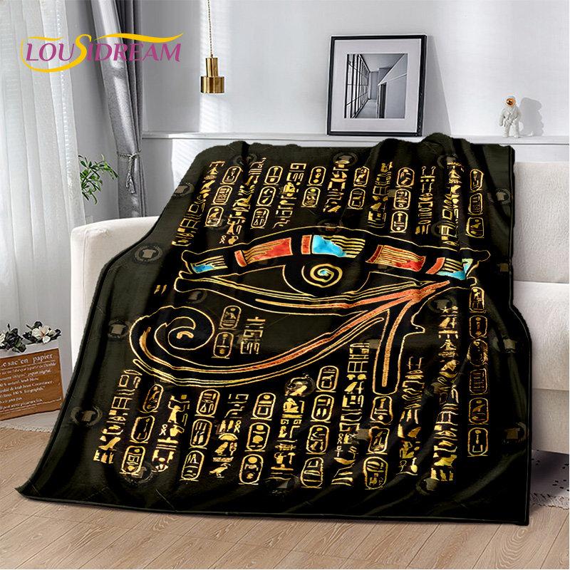 Anubis Ägypten Tod Mythologie Horus Weiche Plüschdecke, Flanelldecke Überwurfdecke für Wohnzimmer Schlafzimmer Bett Sofa Picknick Kinder
