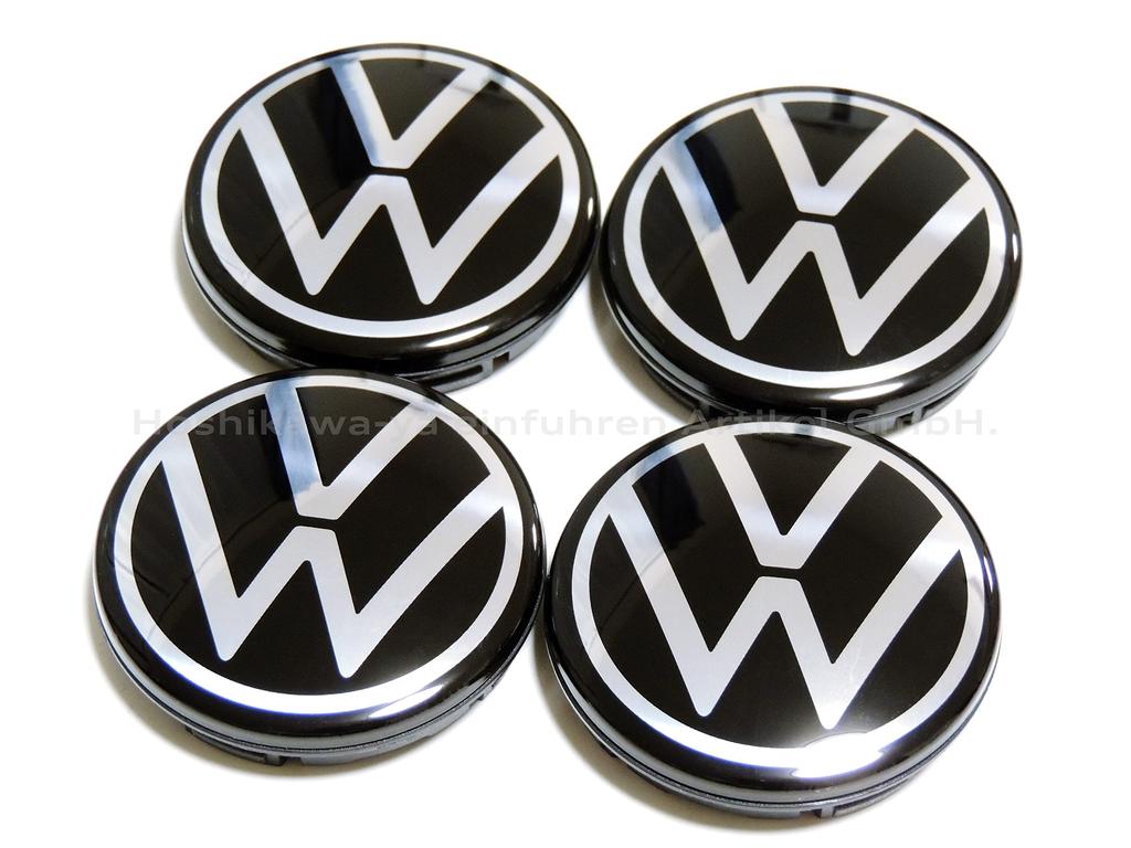 Volkswagen Genuine Wheel Center Caps 56 mm 4-Piece Set (Part No. 1S0 601 171 FOD)