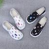 Spring and summer old Beijing women's cloth shoes canvas breathable holes beggar shoes one pedal trend casual high-value student shoes