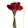 Elegant Home Decor 6-Head Artificial Rose Flower Bouquet, Perfect for Wedding, Parties, Holidays, and Birthdays