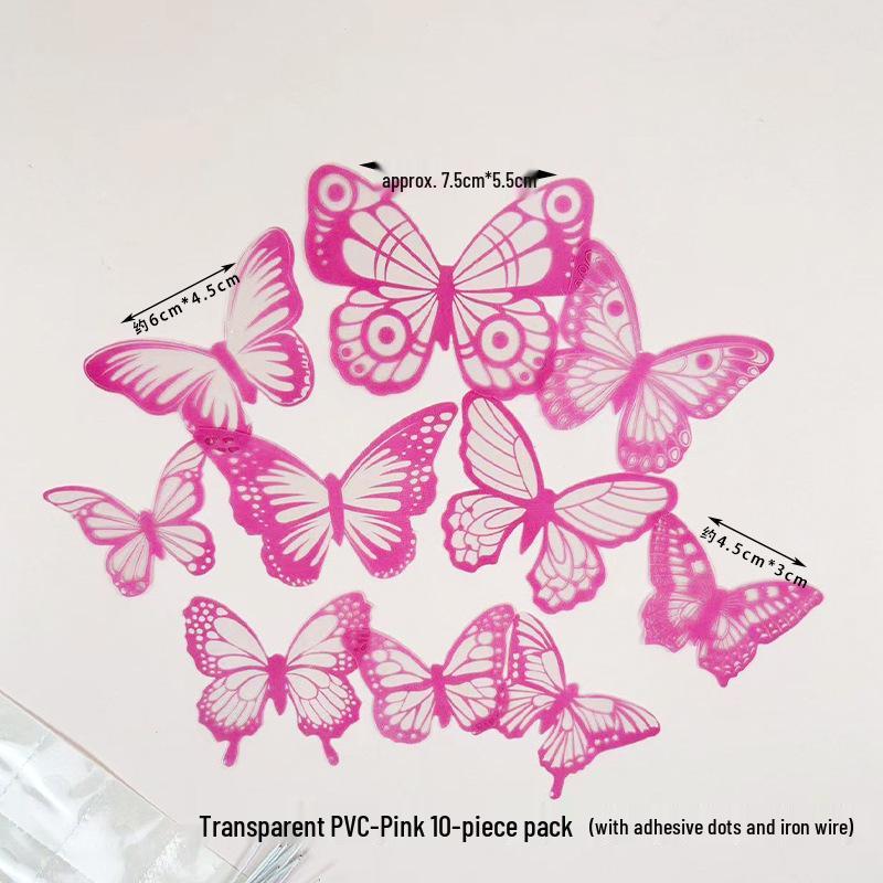 Toppere de tort fluturi roz cu margini aurii - Perfecte pentru sărbătorile de ziua de naștere ale prințeselor