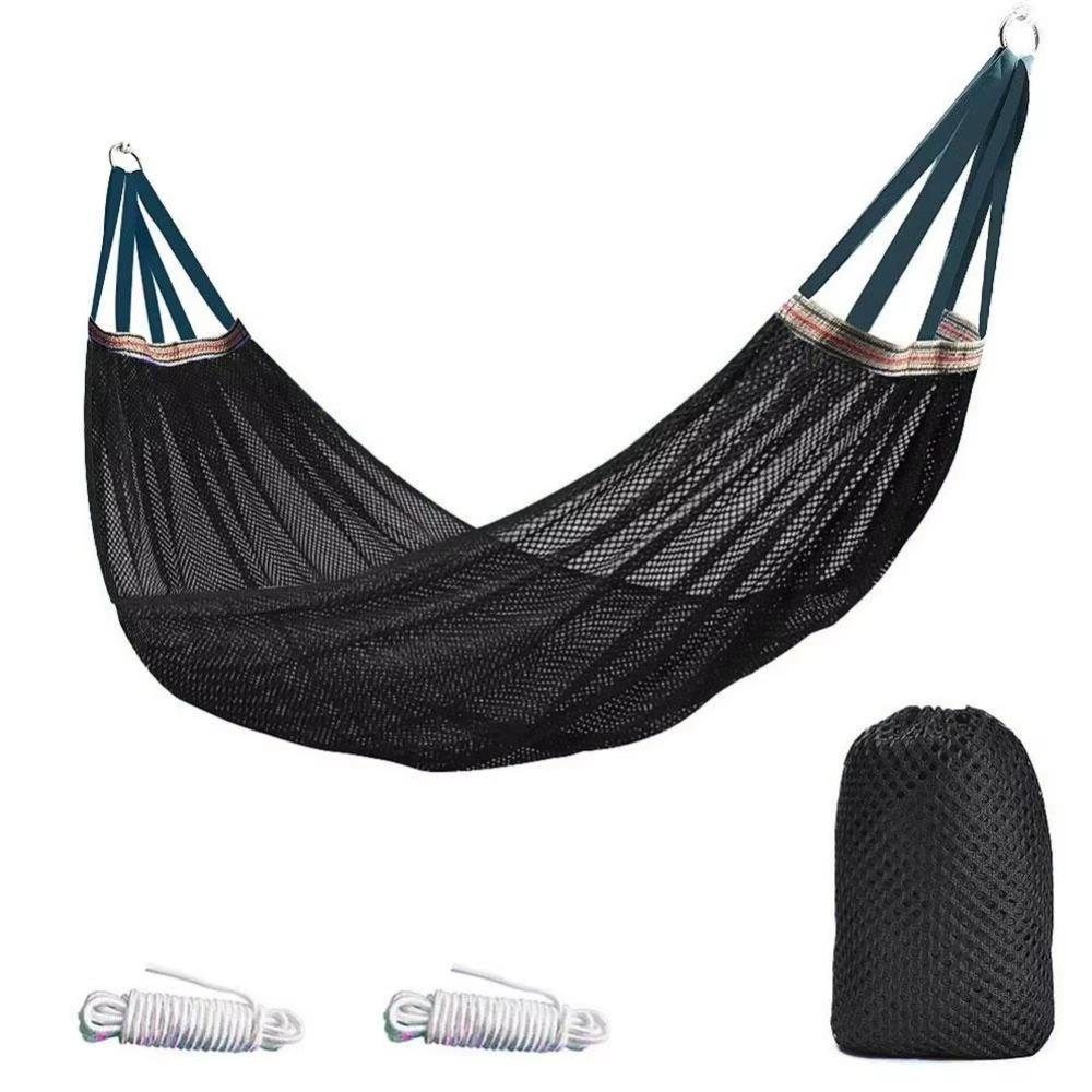 Cooling Mesh Hammock Portable Outdoor Camping Swing Sturdy Ice Silk Hanging Bed  Balcony