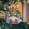 3Pcs Acrylic Christmas Goblin Diamond Painting Hanging Pendant Diamond Painting Decor DIY Diamond Art Pendant Kit for Art Crafts