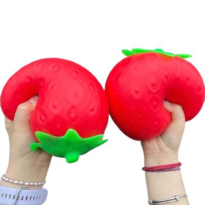 Obří jahodová squishy hračka Extra velká velikost Jahodové fidget hračky Pomalé zvedání Tvarovatelný míček na uvolnění stresu pro dospělé Dárky pro přátele