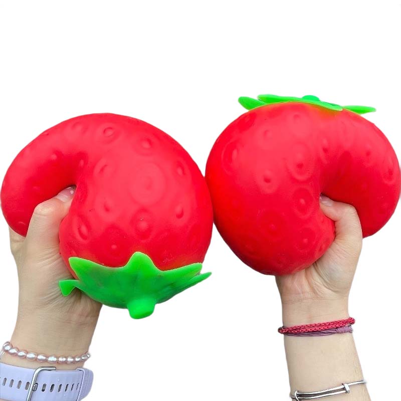 Super Jumbo Truskawka Squishy Zabawka Powoli Podnosząca Symulowana Truskawka Antystresowa Anty-Lęk Zabawka Fidget dla Dorosłych Przyjaciół Prezenty