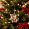 Decorative Fence Branch Accents Christmas Acrylic Hanging Ornament, Double Side Printed 250th Anniversary Pendant Personalized Festive Wall for Tree,