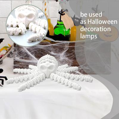 Movable Joints Skeleton Octopus Figurine Simulated Octopus Figure Articulated Sea Animal Model Fidget Toy Desktop Decoration Ornament