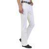 Men's Mid Waist Stretch Flared Pants Men's Slim Fit Casual White Jeans Size 28-40