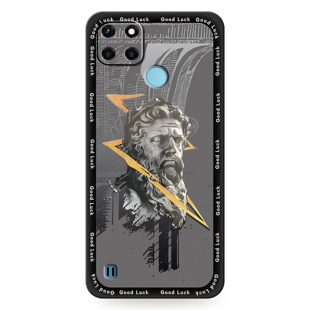 Cute Silicone Phone Case For OPPO Realme C21Y/C25Y TPU Full Wrap Graffiti Fashion Design Back Cover Shockproof Durable