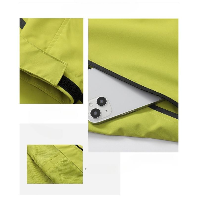 Spring Fashion Solid Color Waterproof Sports Mountaineering Hooded Jacket Men's Casual Loose Jacket