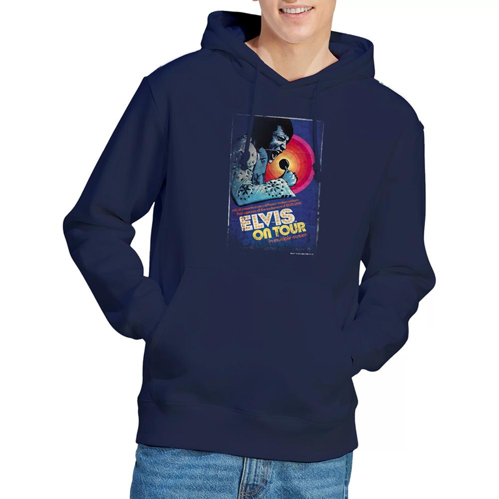 Elvis Presley Unisex Adult On Tour Poster Hoodie