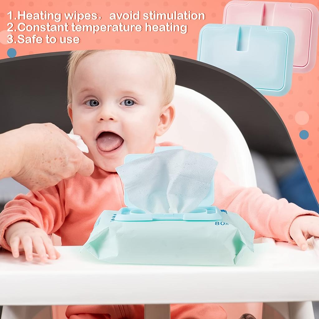 USB Mini Taşınabilir Bebek Islak Mendil Isıtıcısı ve Bebek Islak Mendilleri Dağıtıcı Tutucu Yeniden Kullanılabilir Bebek Mendilleri Isıtıcısı Yenidoğan Seyahati için
