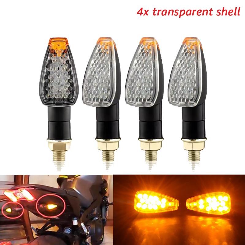 Motorcycle LED Turn Signals Lights Blinker Indicator Light 12V Moto Turn Signal Lamp For Honda For Yamaha For Cafe Racer