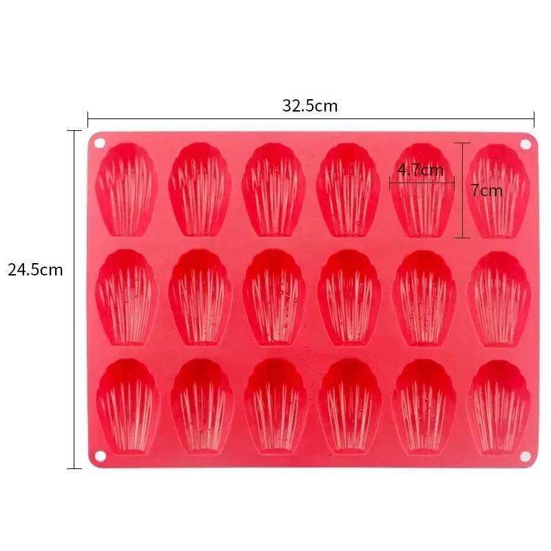 Mini Food Grade Madeleine Silicone Cake Mold Cookie Mold DIY Shell Baking Pan Mould Kitchen Bakeware Accessories