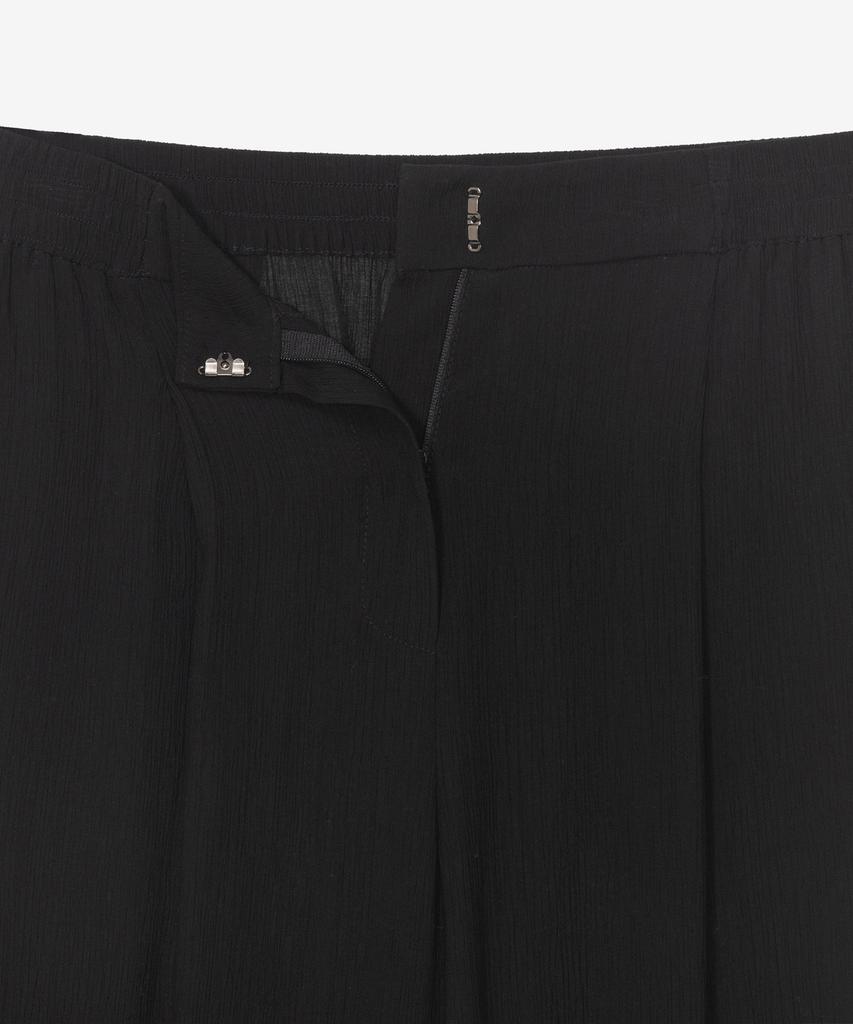 MIND BRIDGE WOMEN [W] Single-Pleat Wide Creasing Elastic Pants