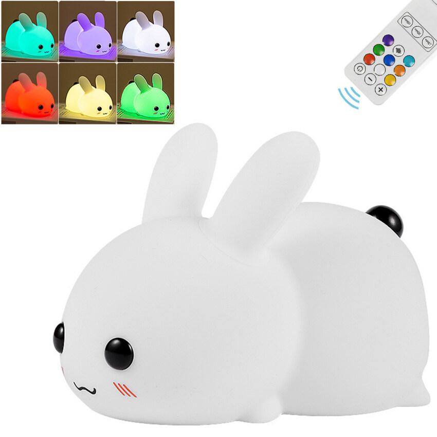 

Детская лампа для девочки, подарок новорожденному, 7-цветный детский ночник, спальня, лампа на батарейках, милое украшение для комнаты, украшение для детского сада, подарок для девочки на Рождество белый