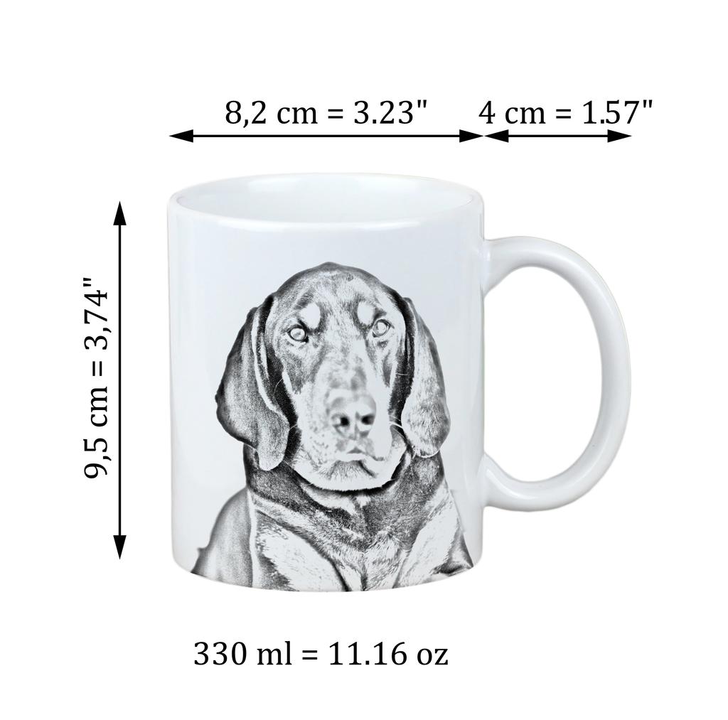 Black and Tan Coonhound I - Cup with a Dog, Personalized Cup with a Print, a Classic Gift for Everyone from the Art-Dog Brand