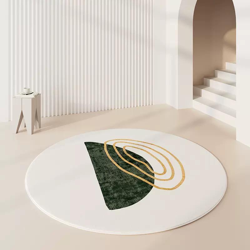 Round Imitation Cashmere Carpets Simple Living Room Decoration Rugs Modern Bedroom Decor Carpet Light Luxury Balcony Lounge Rug