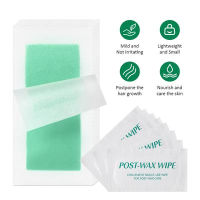 Facial Depilatory Wax Strips 30Pcs Facial Wax Strips+8 Calming Oil Wipes Hypoallergenic Eyebrow Upper Lip Hair Removal Wax Paper